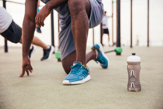 Man exercising with Intenergy Marine Collagen Protein Shake