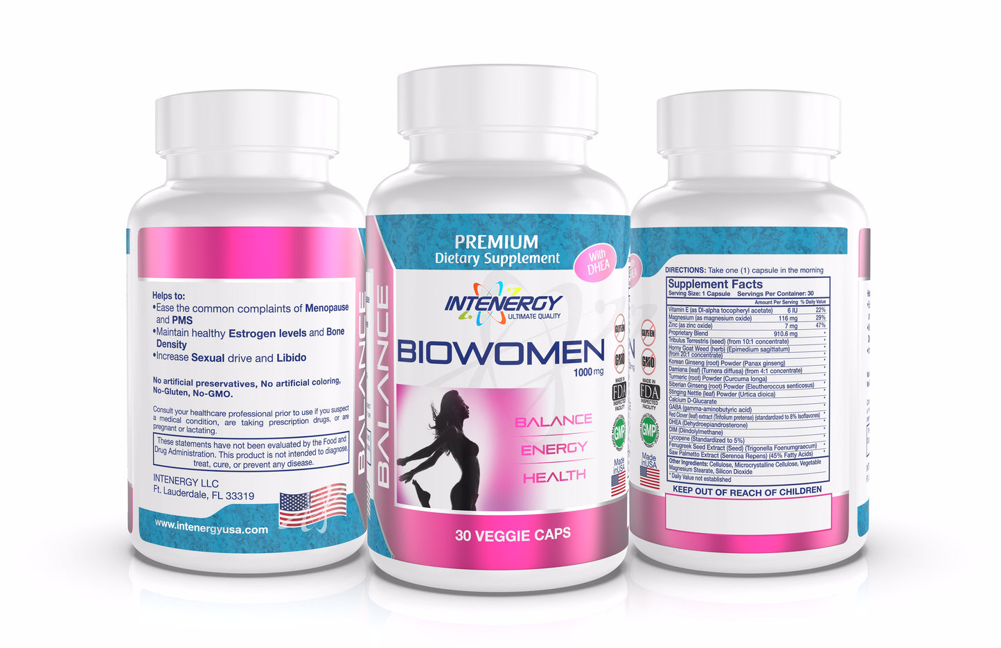 Intenergy USA Biowomen 30 CT Multi View Bottle