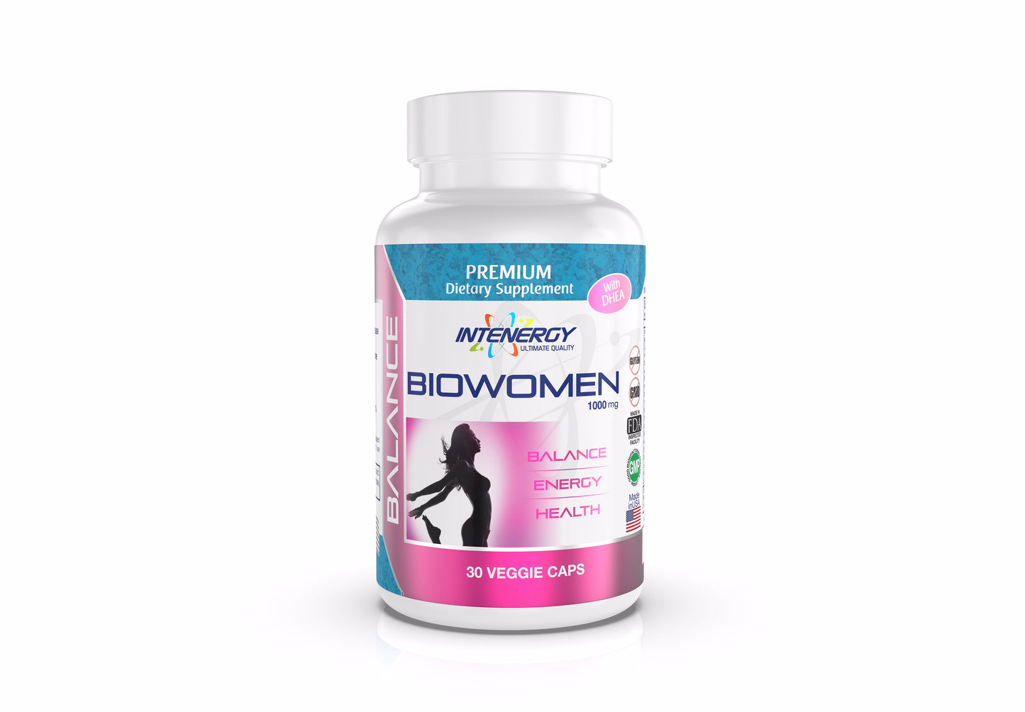 Intenergy USA Biowomen 30 CT Front Bottle