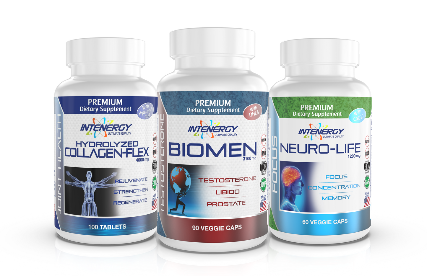 Intenergy USA Intenergy Men's Essentials Bundle Multi Bottle View