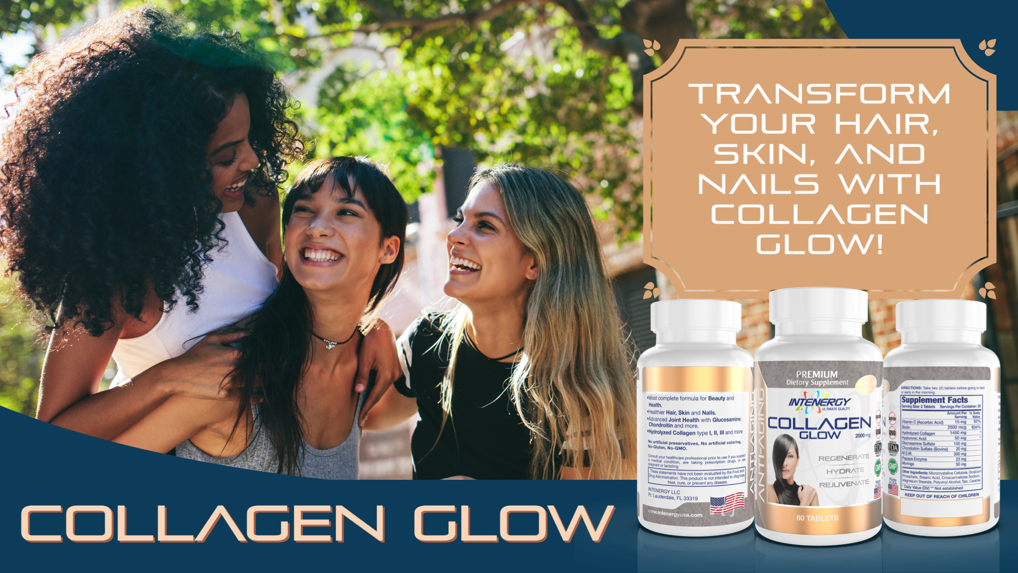 Intenergy Collagen Glow for Healthier Hair, Skin, and Nails