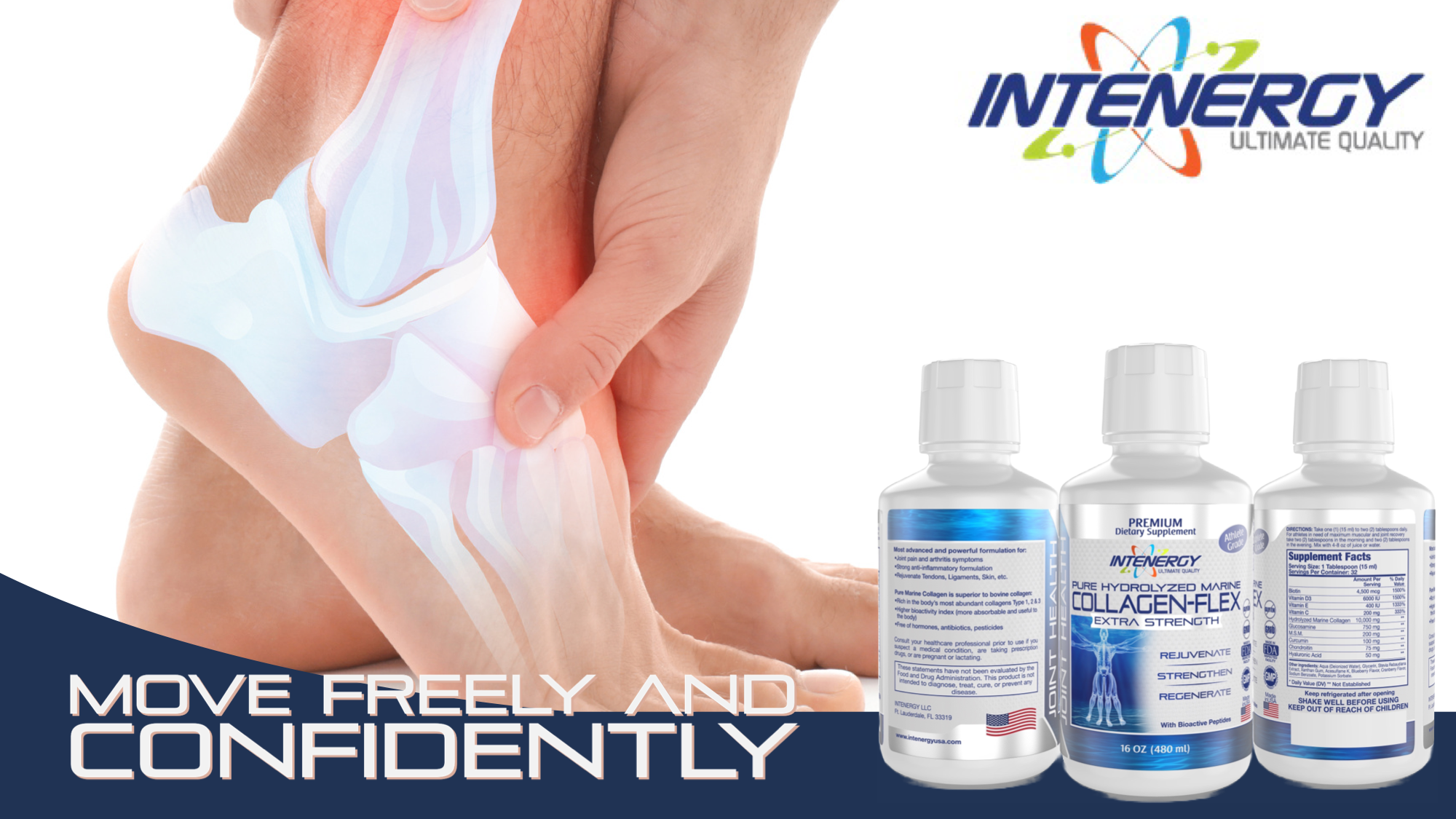 Intenergy Liquid Marine Collagen Flex Joint Health Supplement